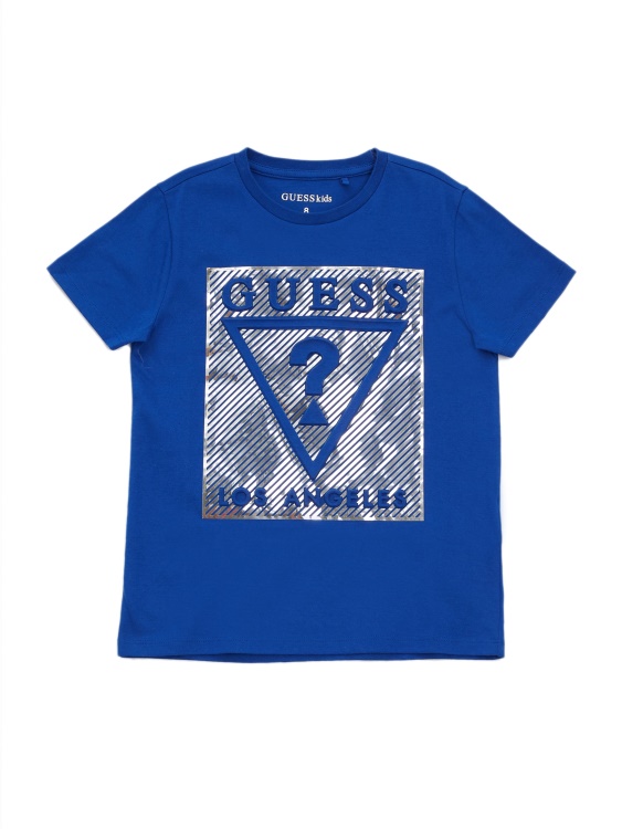Тениска с щамповане Rola (2-6) синьо за сърфиране Guess