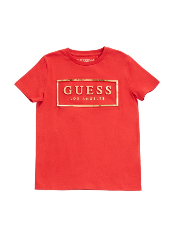 ръгби червена тениска с релефно лого Guess Colt (7-16)