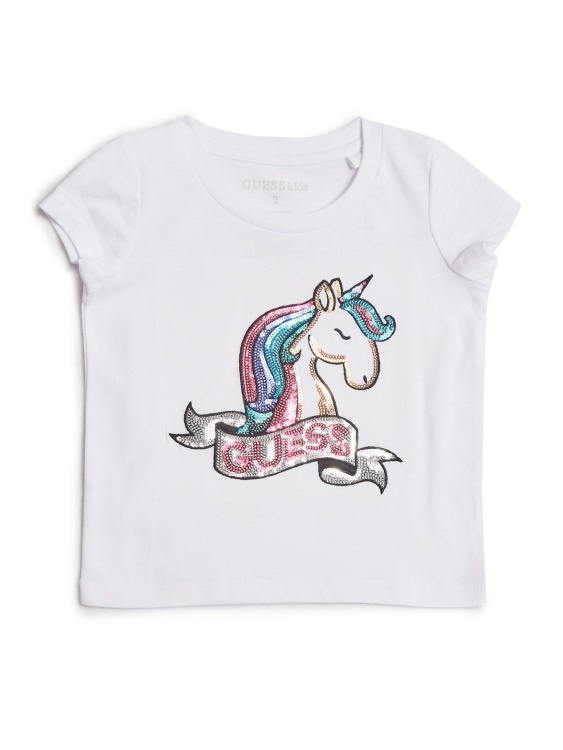 тениска на Jenni Unicorn (2-6) Guess True White