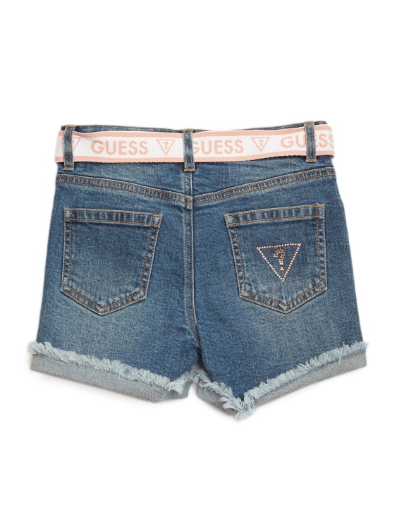 тъмни дънкови шорти с маншети Guess (7-14)