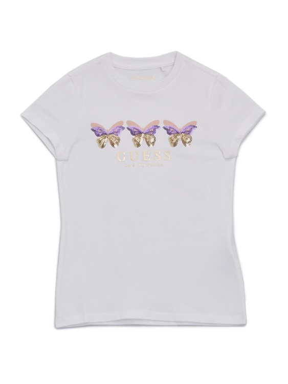 Guess Savannah Butterfly тениска (2-6) истинско бяло