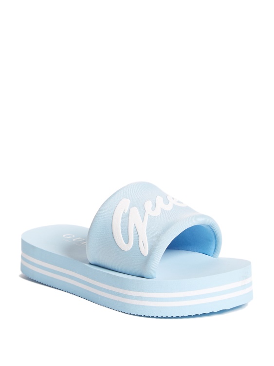 Jennie Slide Sandals Ocean Guess