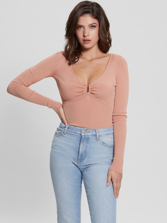 Nicole пуловер горна пудра роза предположение