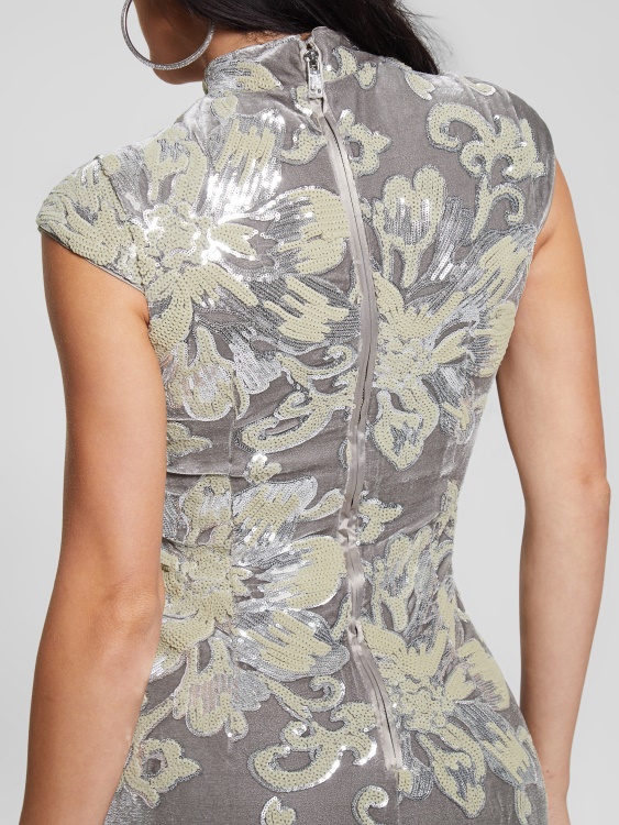 цветя пайети Embro Silv Estella пайети рокля Guess