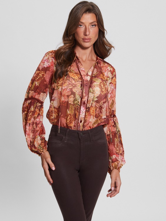 Guess Eco Josette Top дигитален гоблен печат Ma
