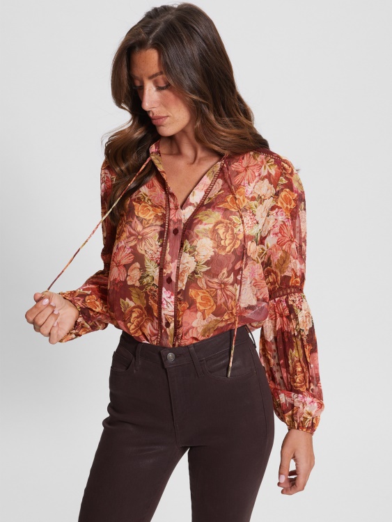 Guess Eco Josette Top дигитален гоблен печат Ma