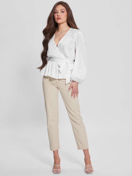 Eco Adora Wrap Top Pure White Guess