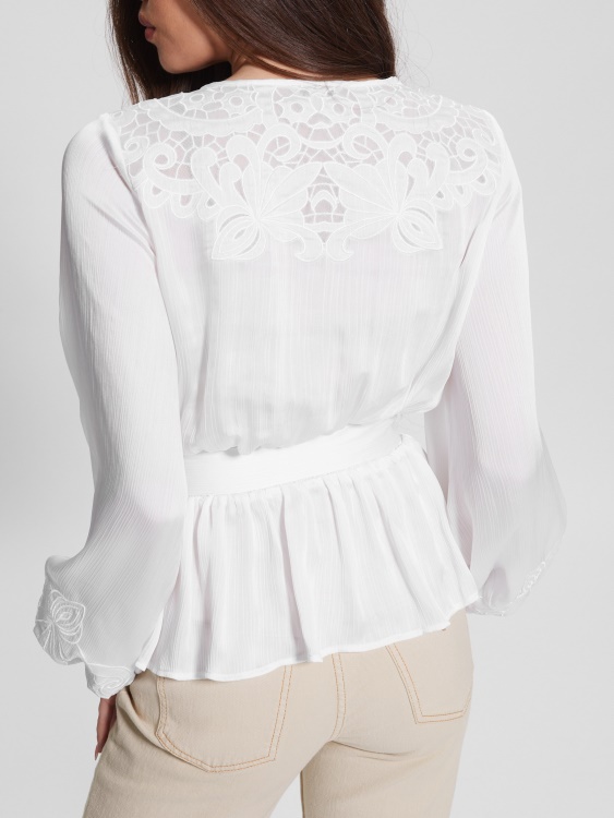 Eco Adora Wrap Top Pure White Guess