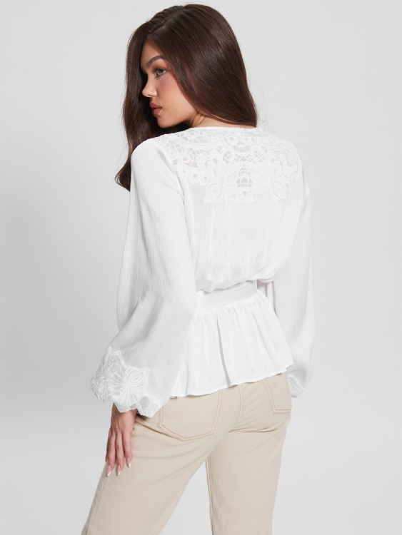 Eco Adora Wrap Top Pure White Guess