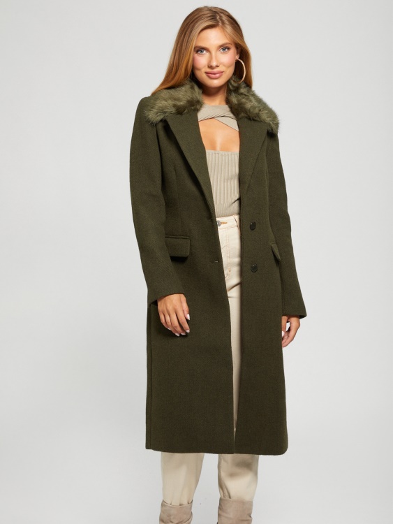 Guess Laurence Coat Hunter зелено мулти