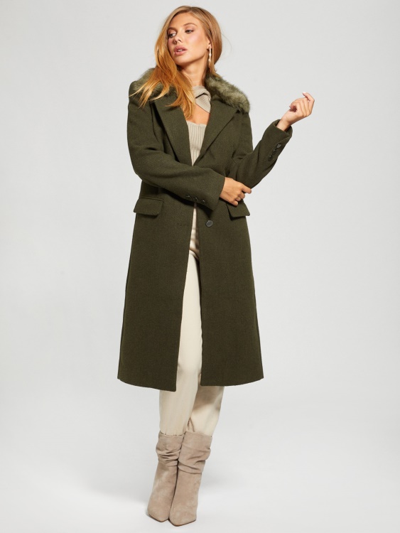 Guess Laurence Coat Hunter зелено мулти