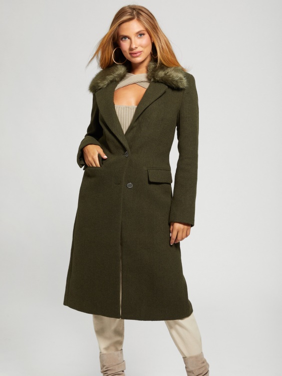 Guess Laurence Coat Hunter зелено мулти