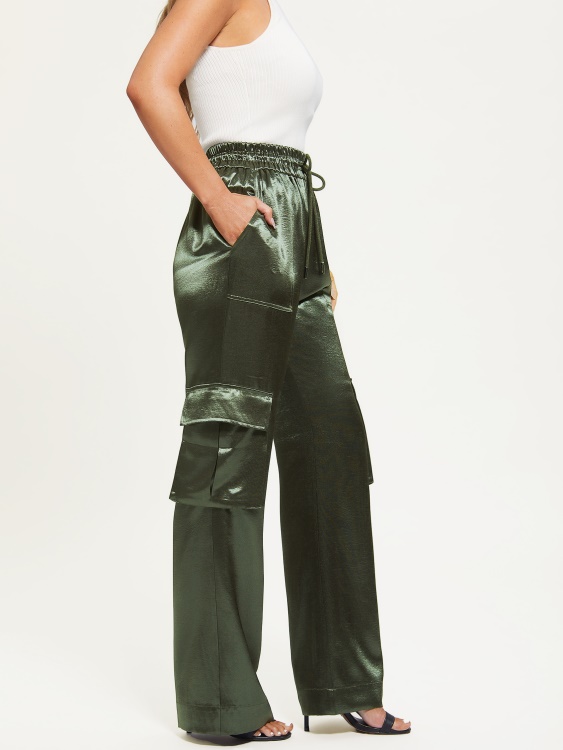 Hunter Green Chantal метални карго панталони Guess