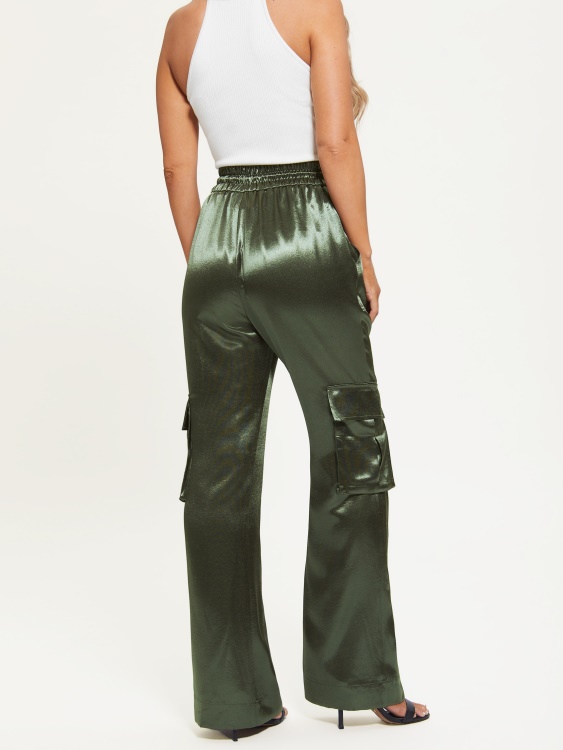 Hunter Green Chantal метални карго панталони Guess