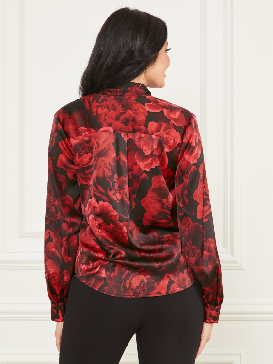 Guess Daphne блуза с щампа на пасифлора