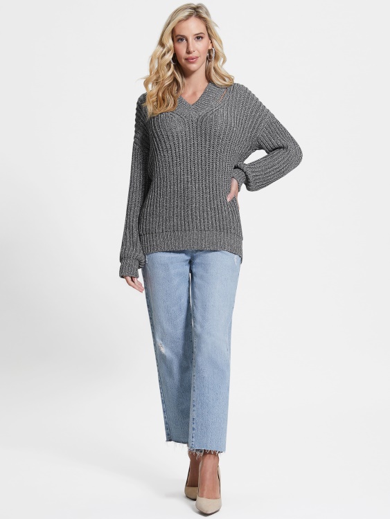 Lise изрязан пуловер Guess Mindful Lurex Multi
