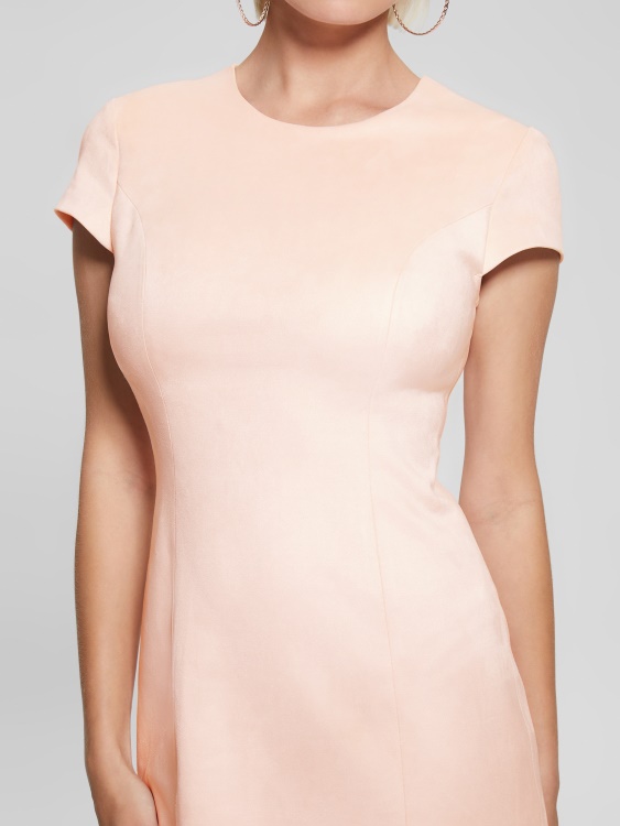 Blush Breeze Guess Alma рокля от изкуствен велур