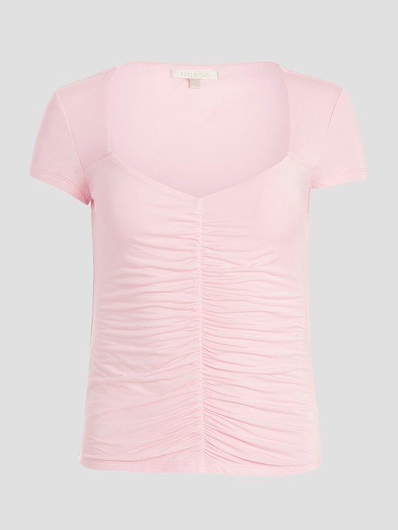 нисък розов Guess еко Rayla горнище с къдрици