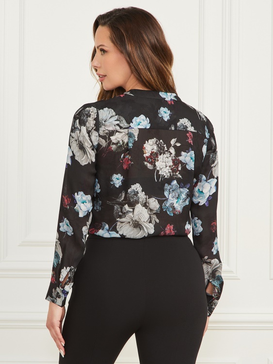 копринена блуза с щампа на синтия дива красота с щампа предположение