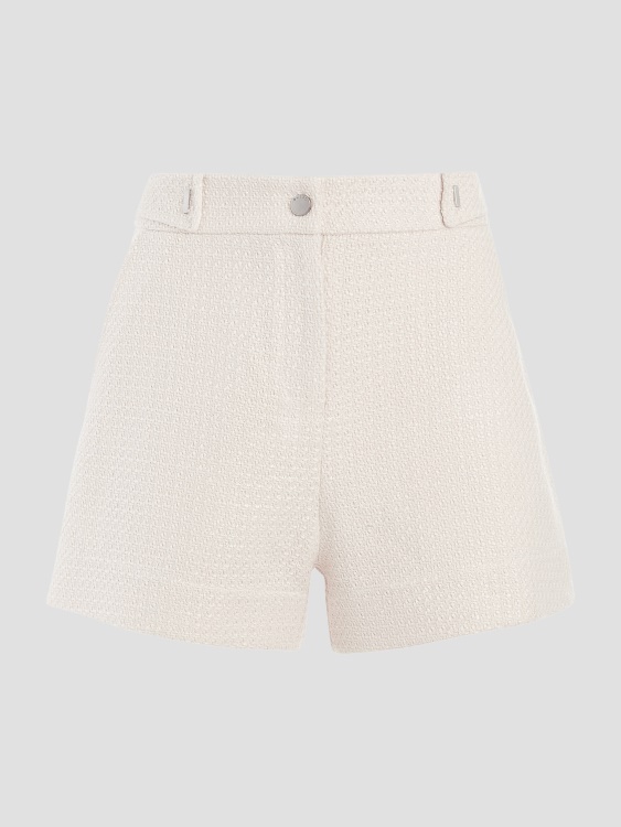 Melissa къси панталони с букле кремаво бяло Guess