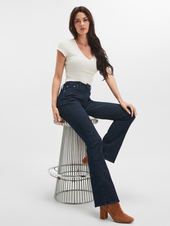 еко секси разкроени дънки Guess Neela Blue