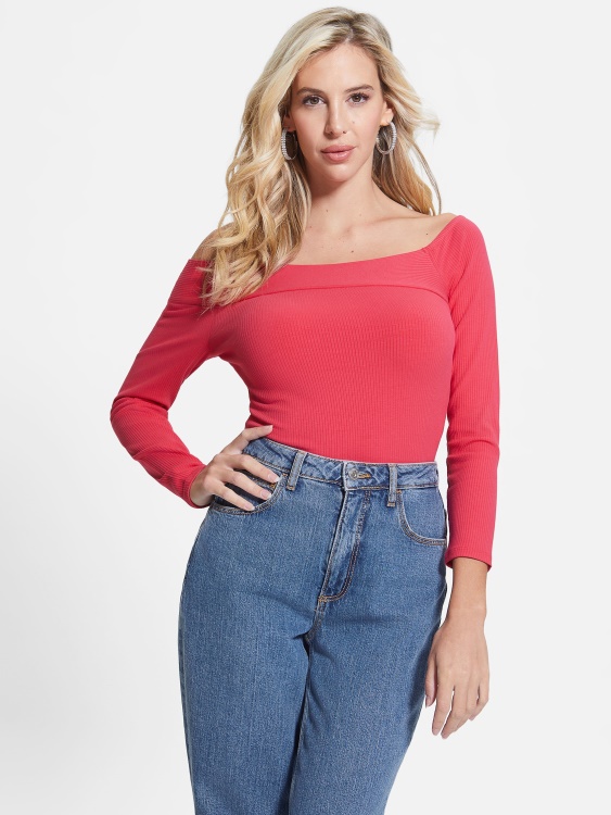 Eco Amelia горнище с отворени рамена Guess Fruit Juice Pink