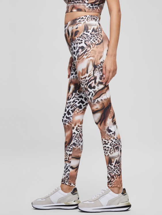 течен леопардов принт Guess Eco Adrianna Animalier клин