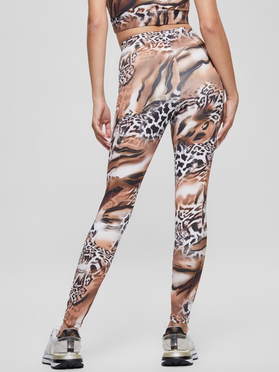 течен леопардов принт Guess Eco Adrianna Animalier клин
