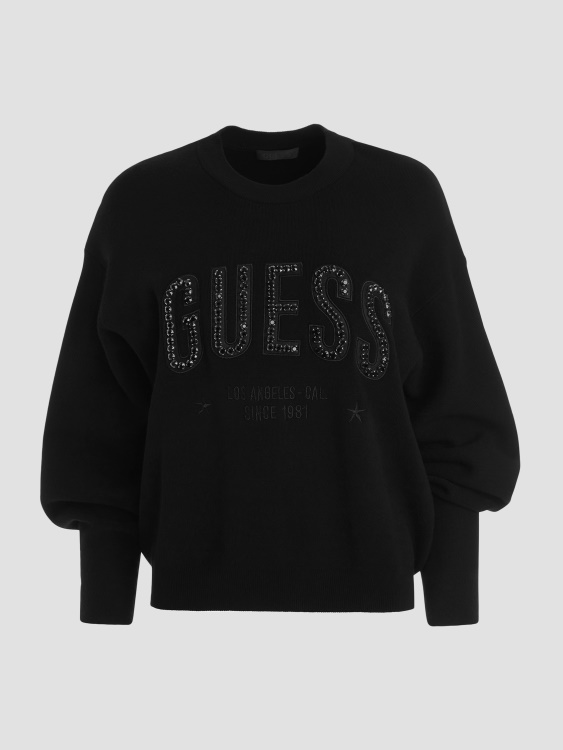 суичър с лого на Guess Jet Black Estelle