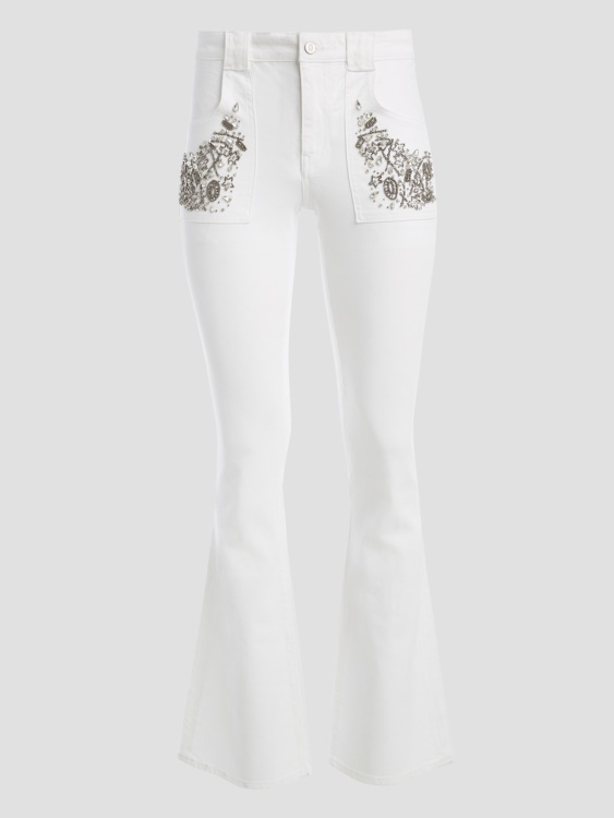 Rayna дънки за бебешки ботуши Guess Pure White Multi