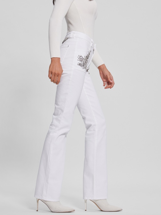Rayna дънки за бебешки ботуши Guess Pure White Multi