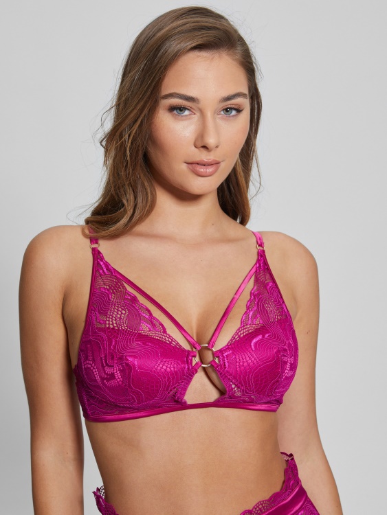 Danielle сутиен с половин чашка с кабел, Guess червена роза