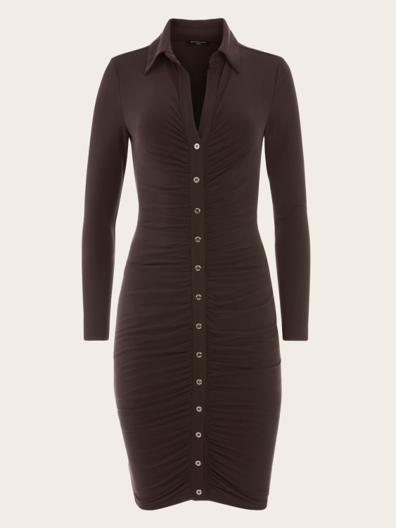 Natalia рокля с къдрици Guess Dark Roast