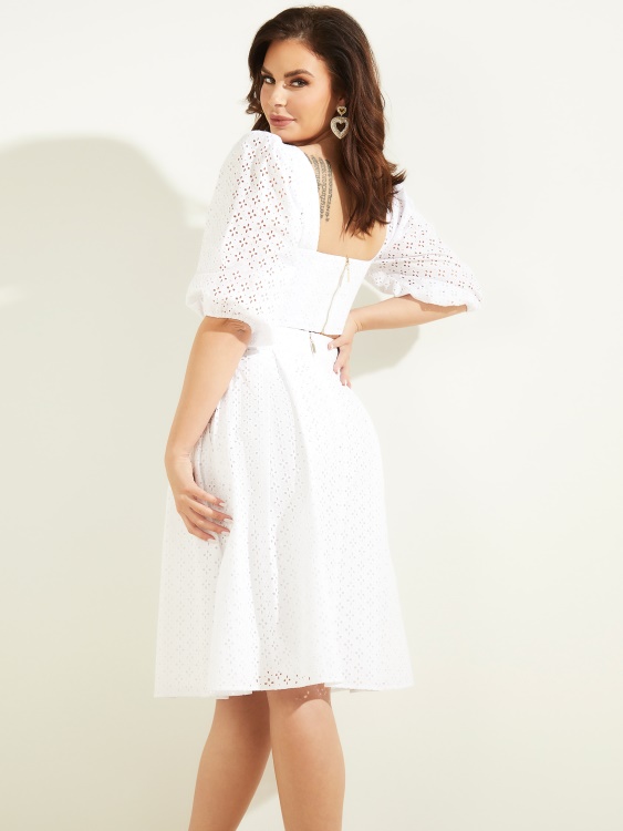 True White Guess Nelia горна част с капси