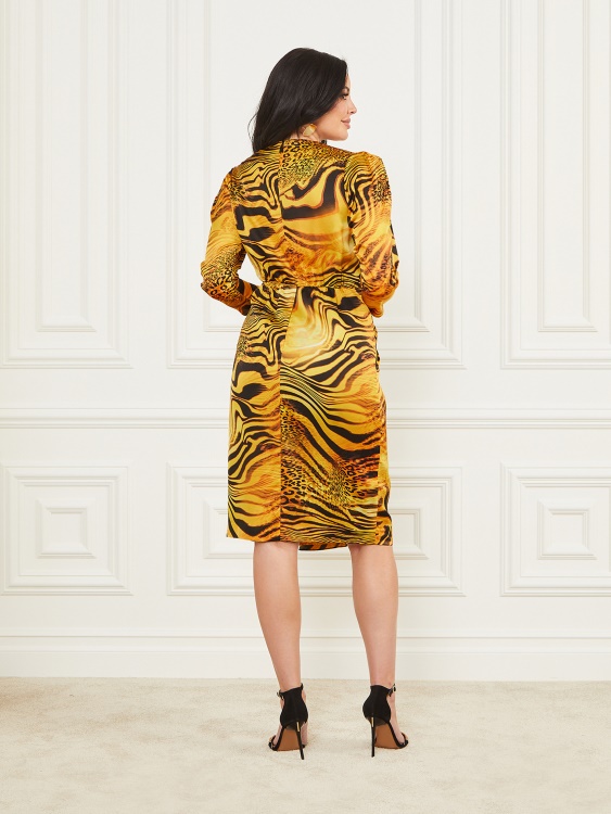 рокля със златист залез с щампа Guess Golden Sunset