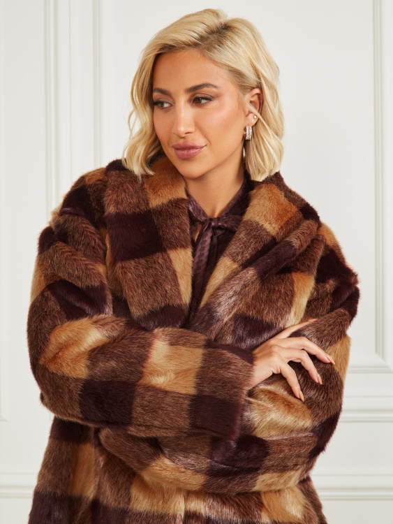 камила и тъмен бърбън Bi Guess Rochelle палто
