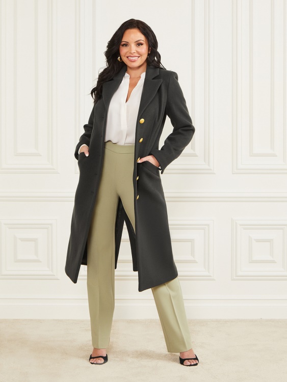 шенил зелено Guess палто Francesca London