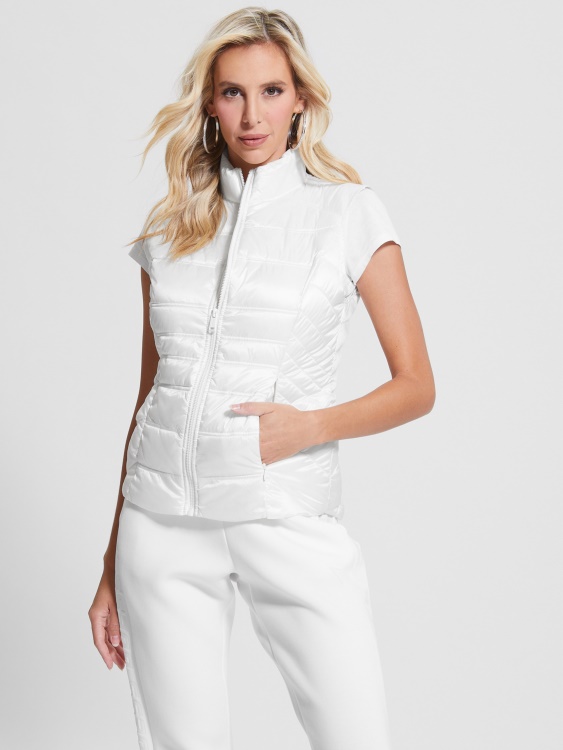 еко джинджифилова жилетка Guess чисто бяла
