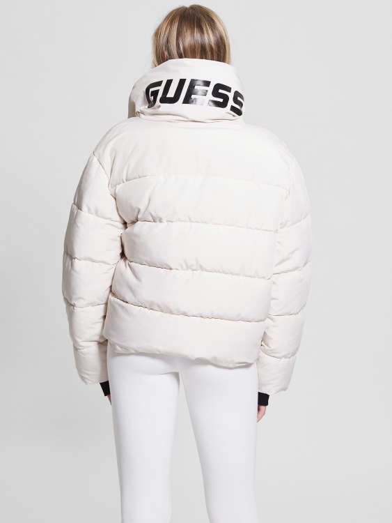 пергаментен тон клаудия вратовръзка пухено яке Guess