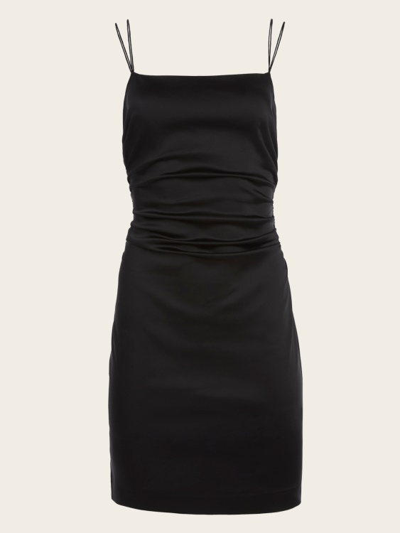Ермина рокля от сатен Guess Jet Black