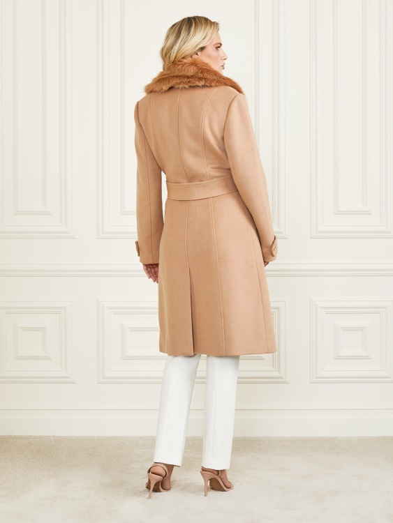 Guess Blonde Ambition Multi Romina палто от смес от вълна