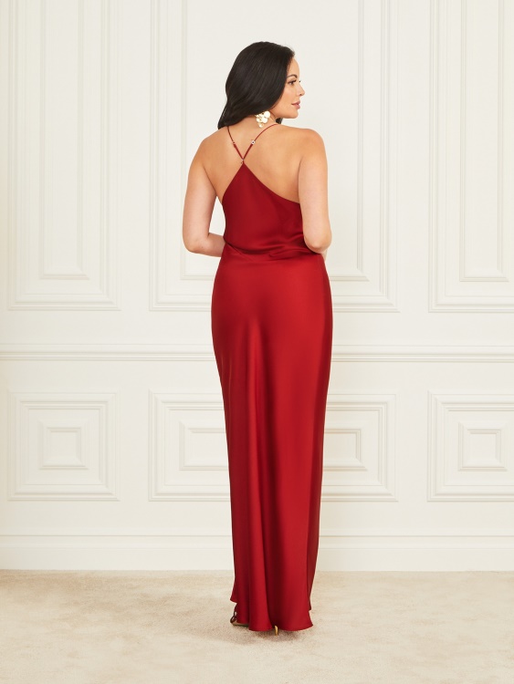 юбилейна червена макси рокля Guess Anita