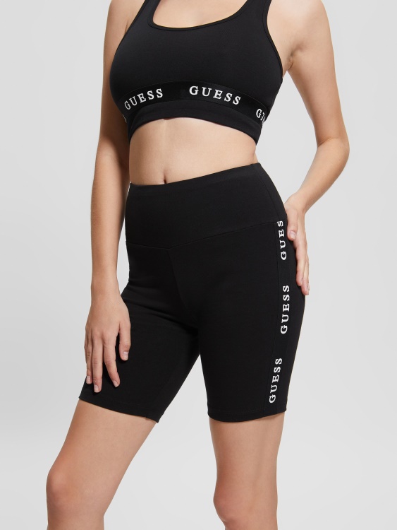 Guess Jet Black Eco Aline къси шорти с лого