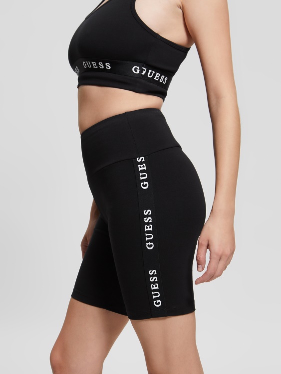 Guess Jet Black Eco Aline къси шорти с лого