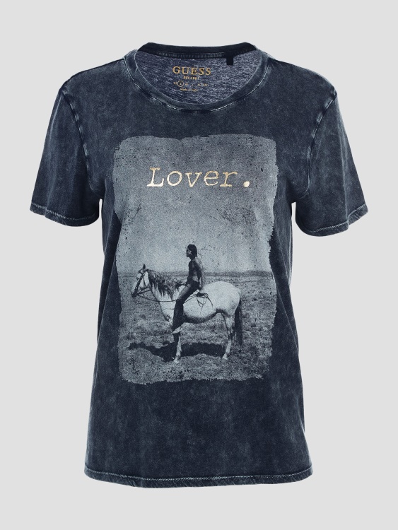 Guess Lover Easy Tee Indigo Mineral Multi