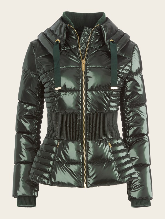 Guess Annie Puffer яке Chenille Green