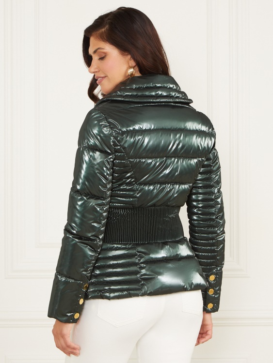 Guess Annie Puffer яке Chenille Green