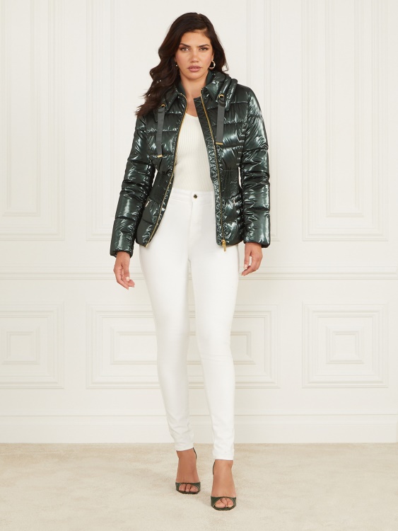 Guess Annie Puffer яке Chenille Green