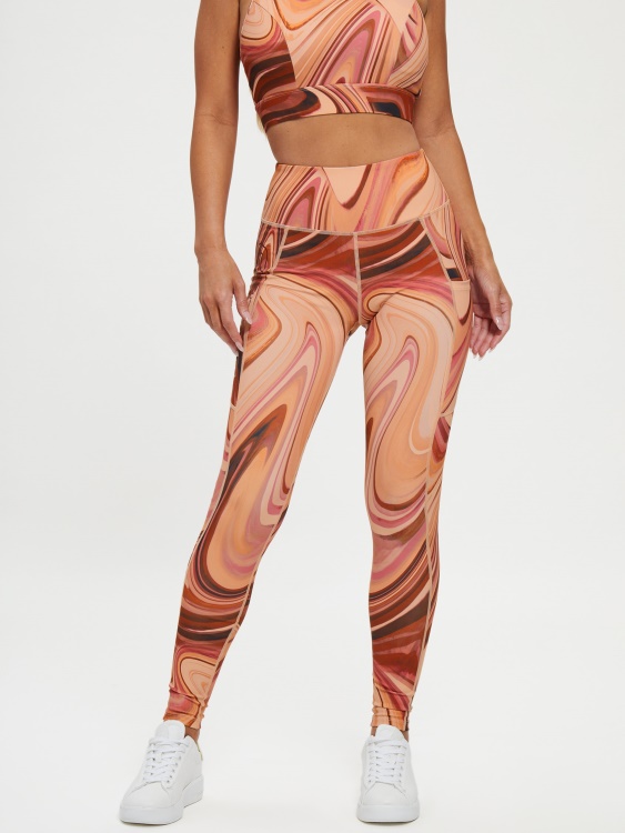 Eco Eppie Active Leggings Dancing Dunes Red Guess