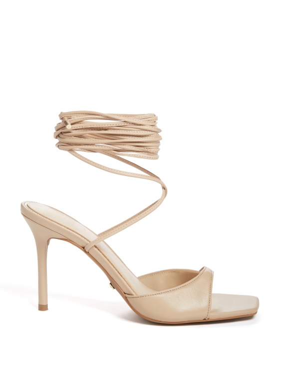 Dalisa кожени сандали с връзки Guess Light Natural 110